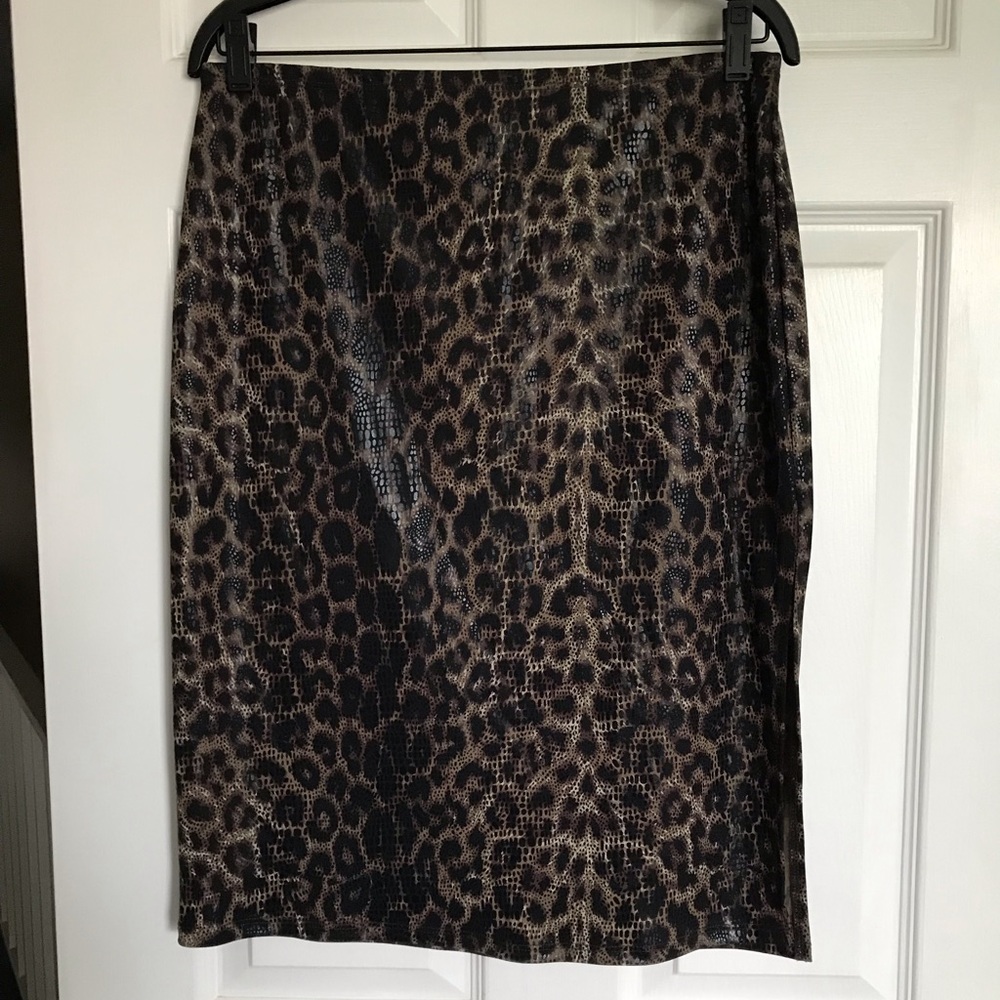 Rampage Leopard Print Skirt